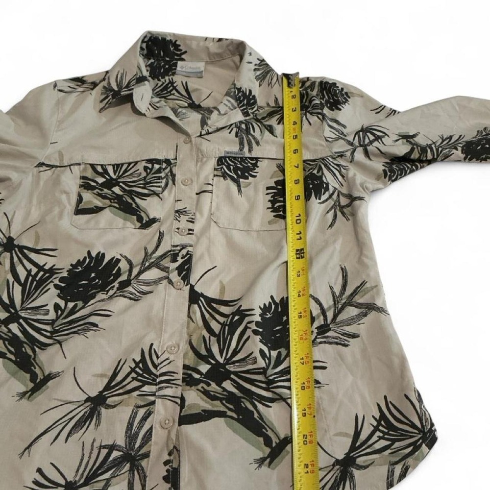 Columbia Silver Ridge Utility Shirt Womens‎ XS Tan Black Pine Print Excellent - Picture 5 of 8